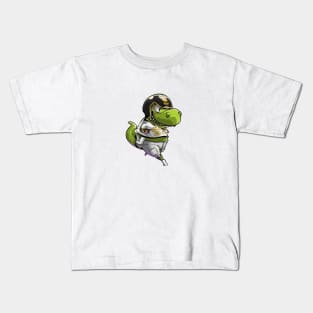 Dinosaur T-Rex Football Kids T-Shirt